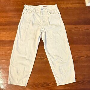 Anthropologie Pilcro The Breaker Jeans Cream Cotton Blend Women's Size 31 read